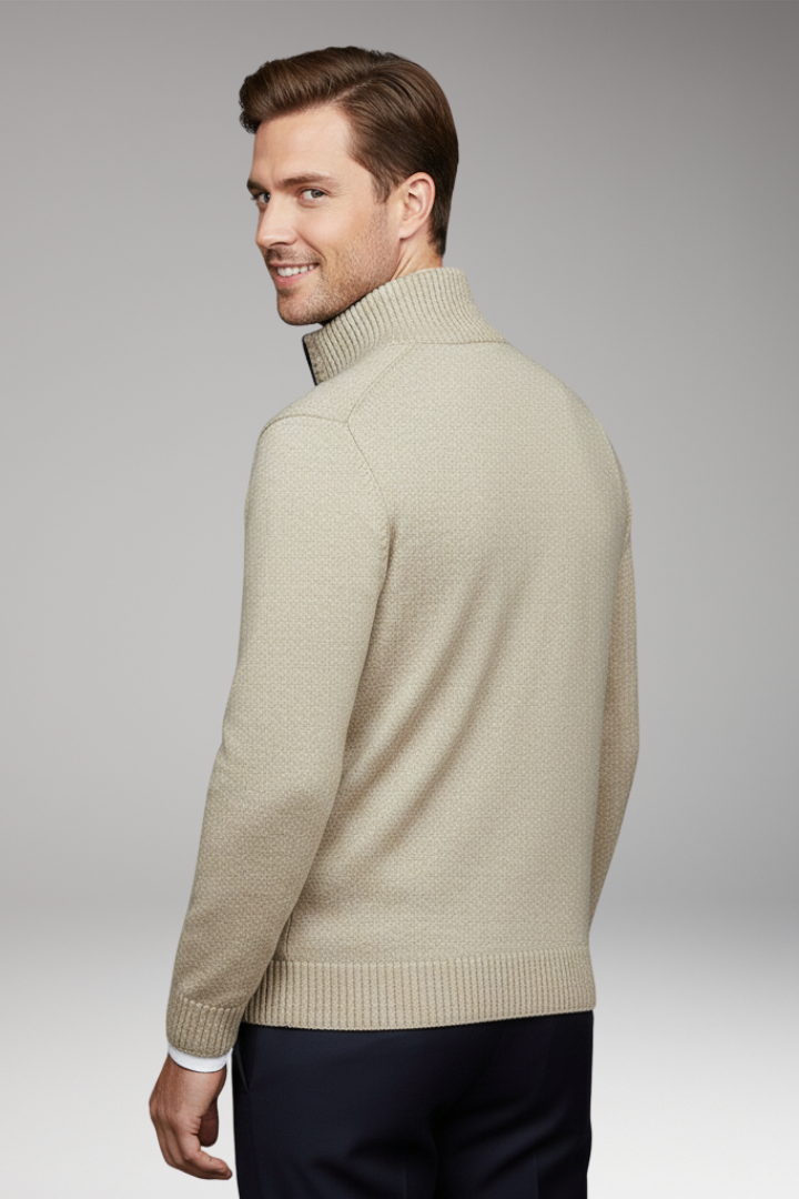 Men’s Jacket with Stand-Up Collar and Zip