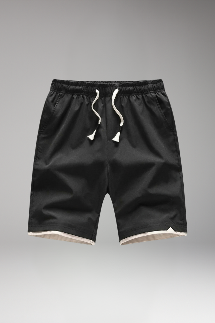 Men's Jogger Shorts with Drawstring and Side Pockets