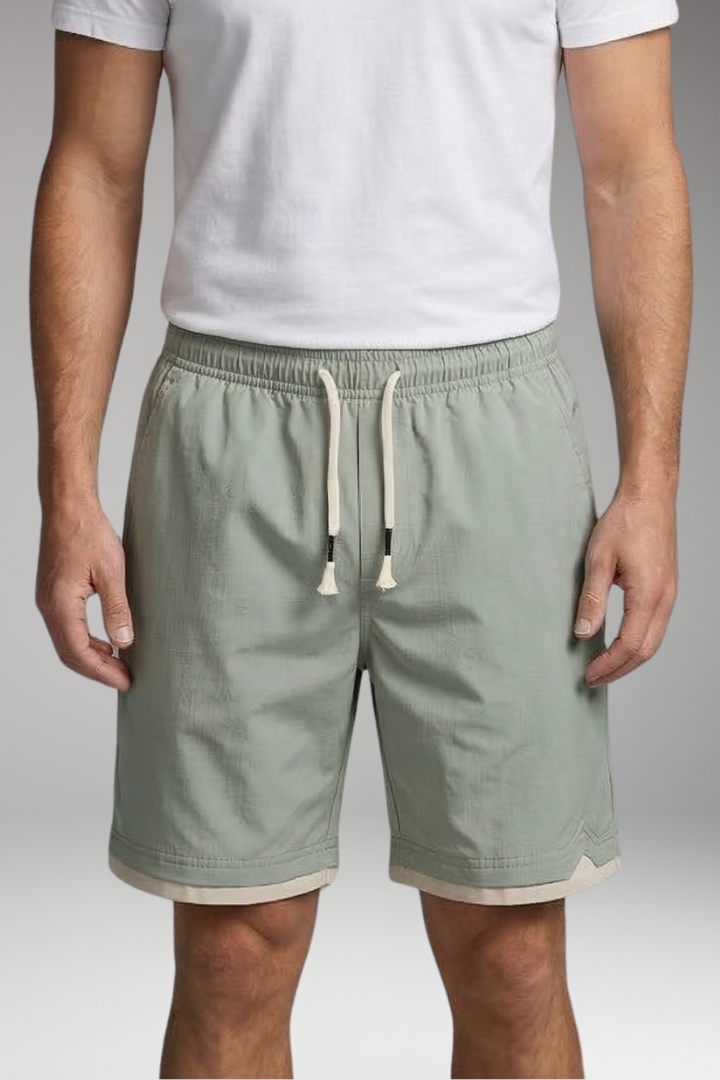 Men's Jogger Shorts with Drawstring and Side Pockets