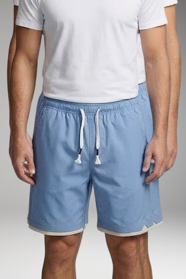Men's Jogger Shorts with Drawstring and Side Pockets