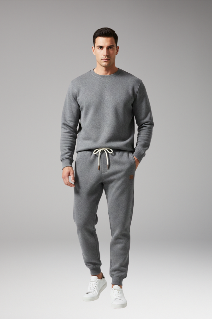 Men’s Jogging Trousers with Drawstring Waist and Ribbed Cuffs