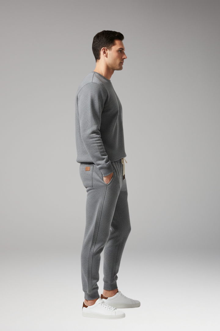 Men’s Jogging Trousers with Drawstring Waist and Ribbed Cuffs
