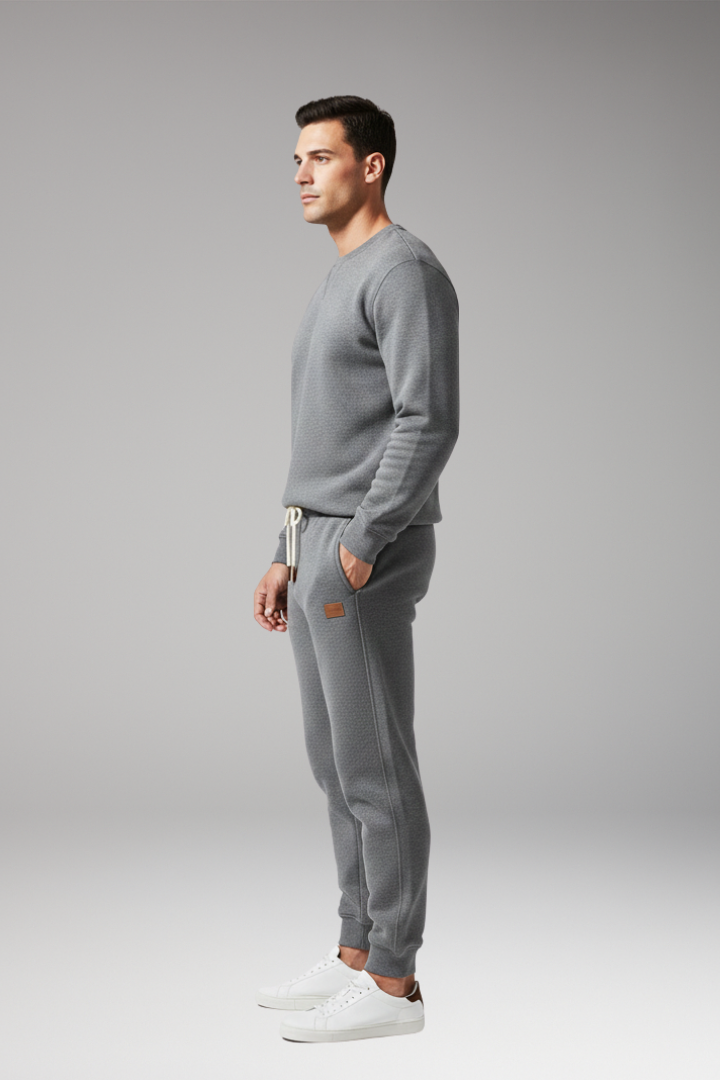 Men’s Jogging Trousers with Drawstring Waist and Ribbed Cuffs