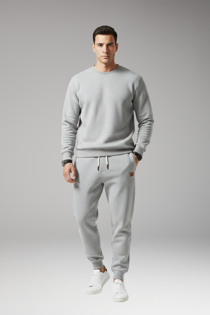 Men’s Jogging Trousers with Drawstring Waist and Ribbed Cuffs