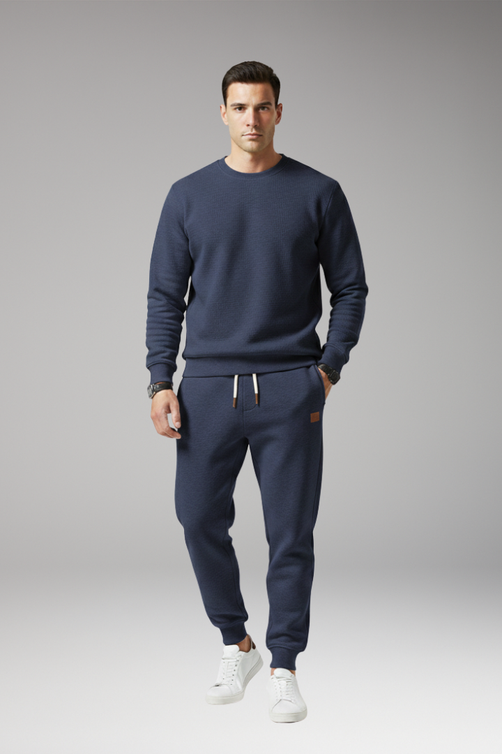 Men’s Jogging Trousers with Drawstring Waist and Ribbed Cuffs