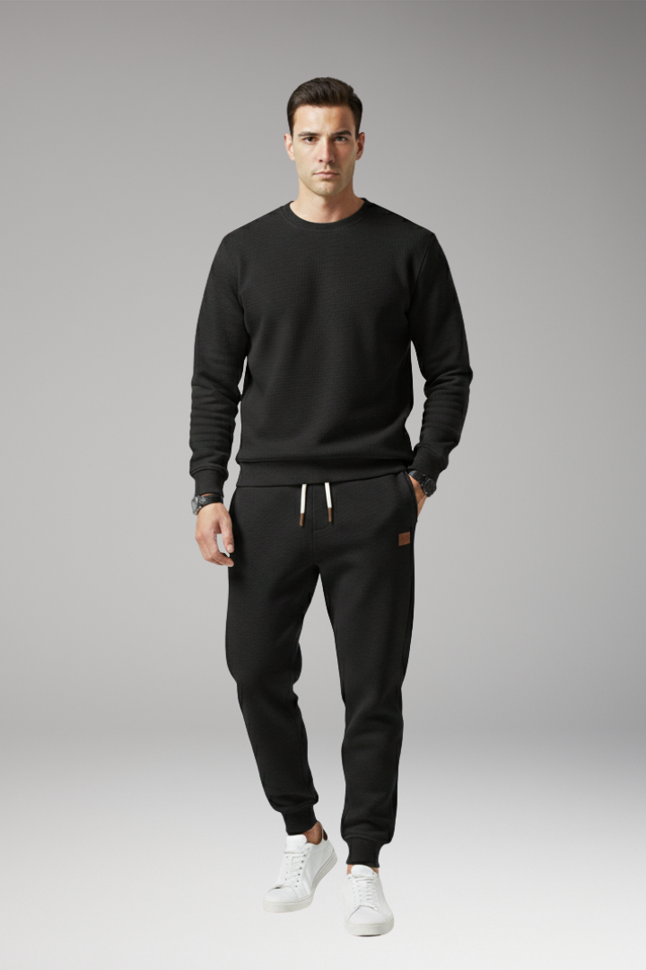 Men’s Jogging Trousers with Drawstring Waist and Ribbed Cuffs