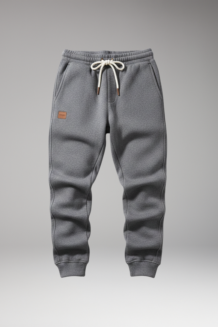 Men’s Jogging Trousers with Drawstring Waist and Ribbed Cuffs