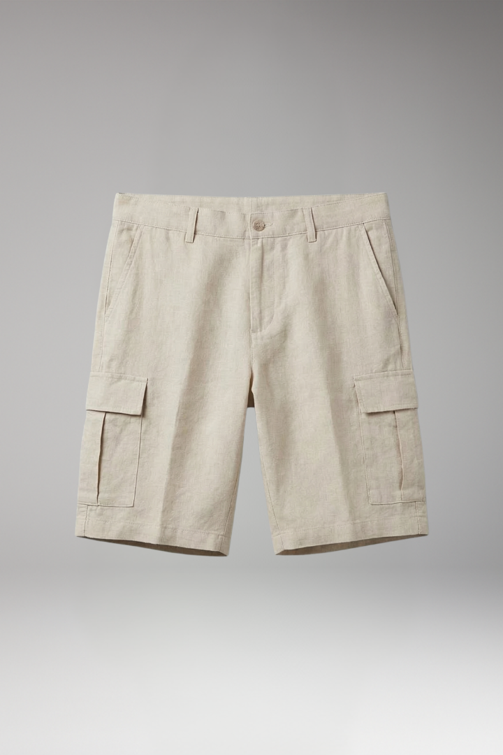 Men's Knee Length Shorts with Side Patch Pockets