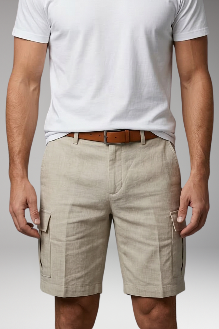 Men's Knee Length Shorts with Side Patch Pockets
