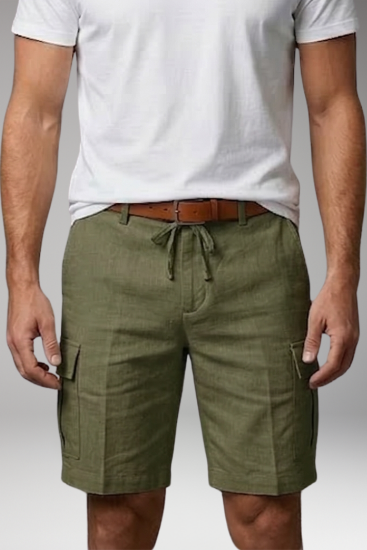 Men's Knee Length Shorts with Side Patch Pockets