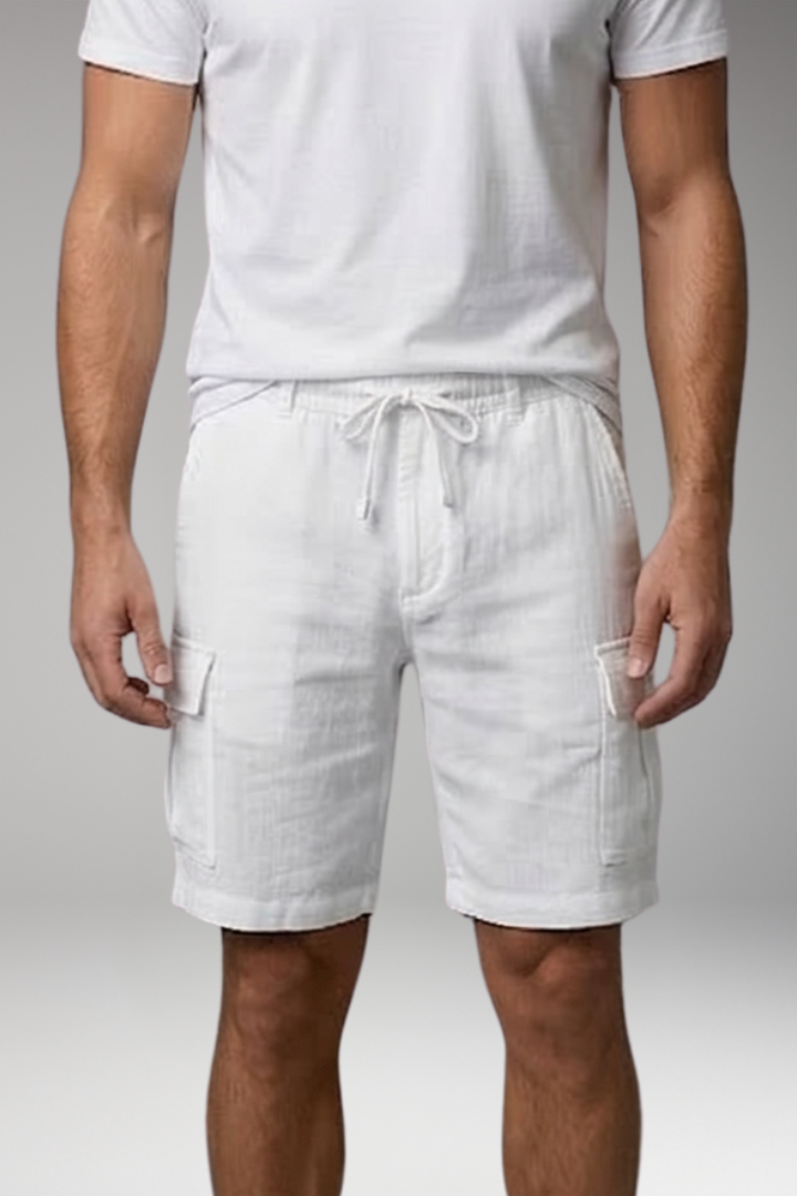 Men's Knee Length Shorts with Side Patch Pockets