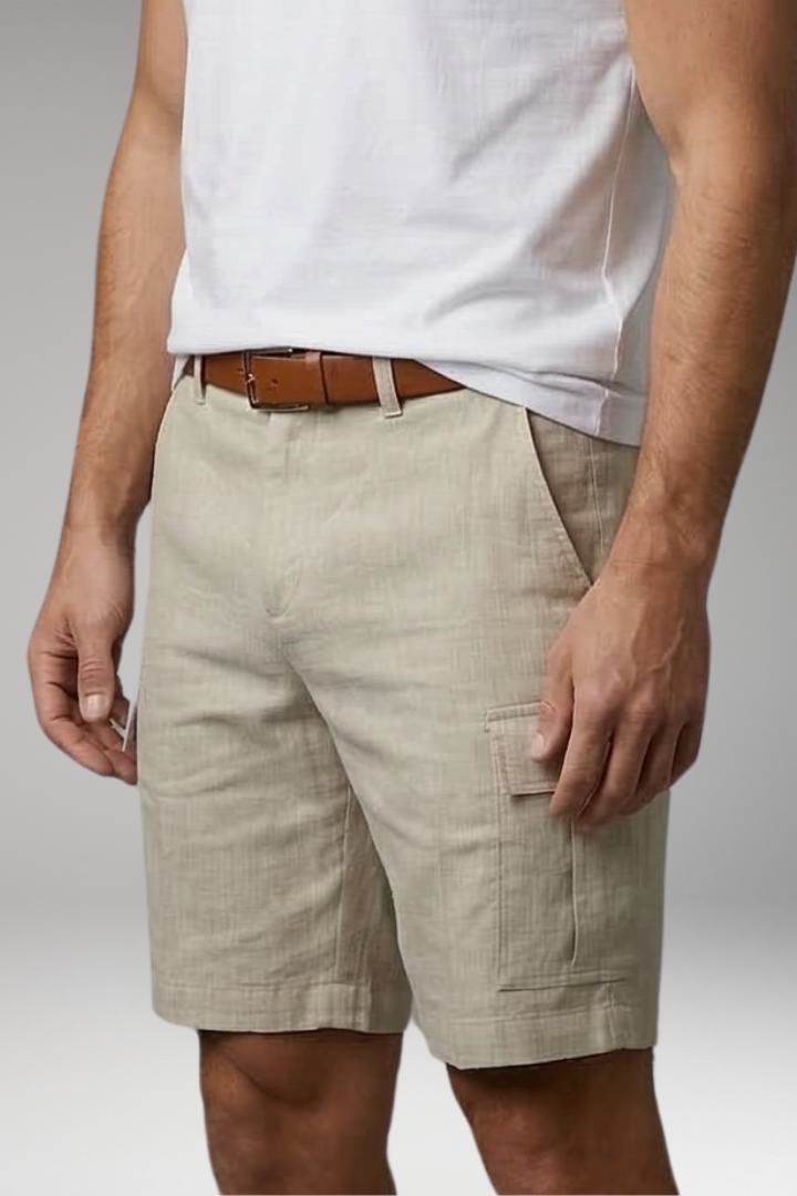 Men's Knee Length Shorts with Side Patch Pockets