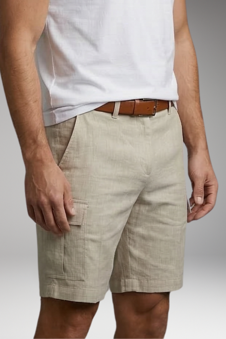 Men's Knee Length Shorts with Side Patch Pockets