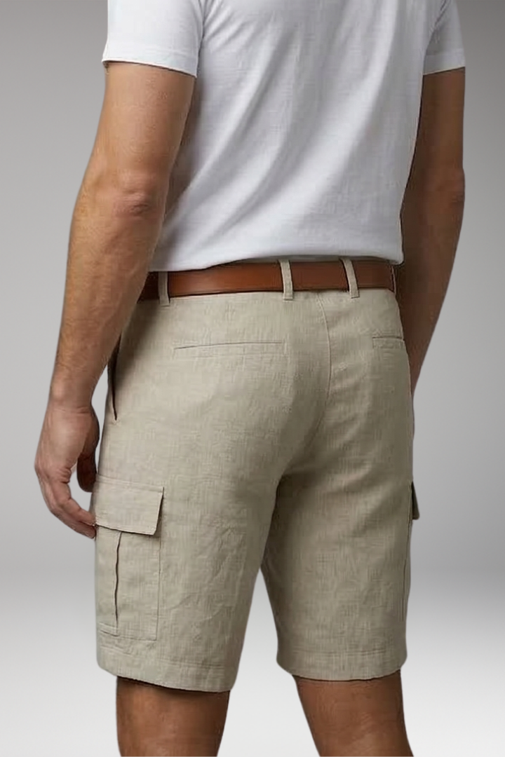 Men's Knee Length Shorts with Side Patch Pockets