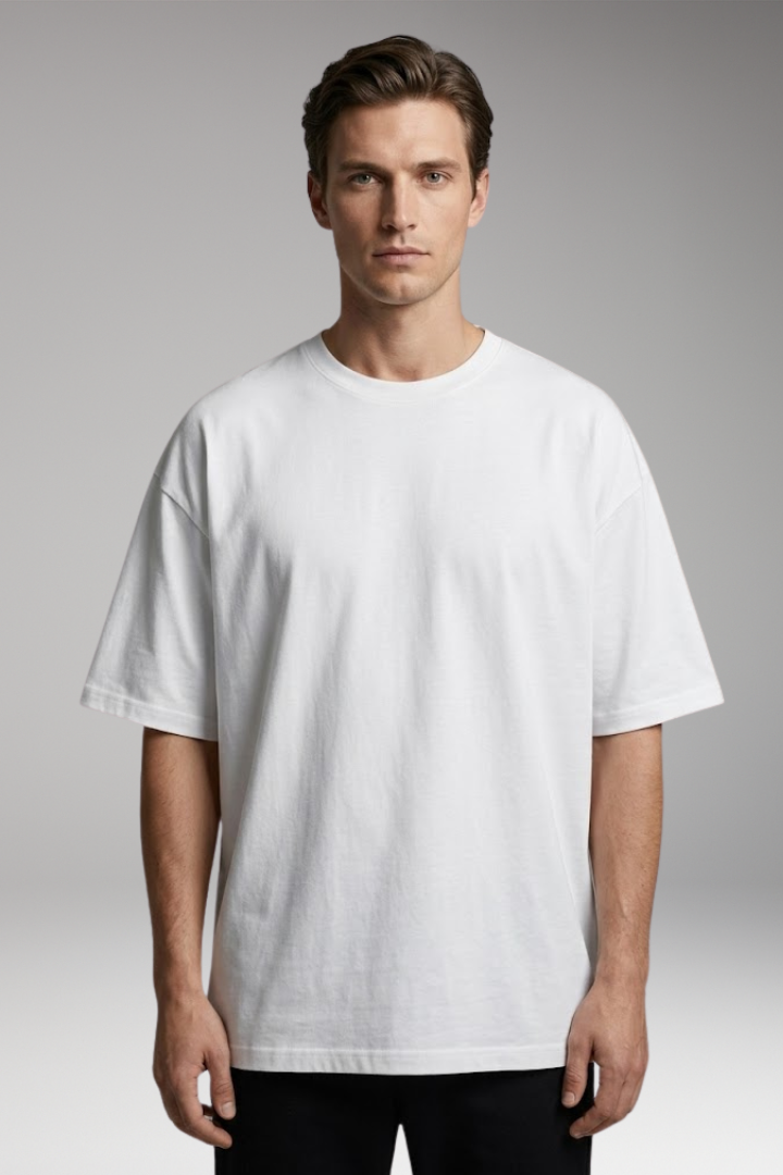 Men’s Oversized T-Shirt with Round Neck and Short Sleeves