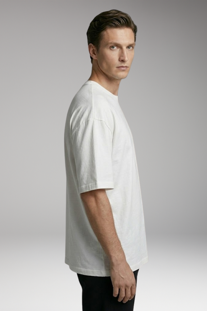 Men’s Oversized T-Shirt with Round Neck and Short Sleeves