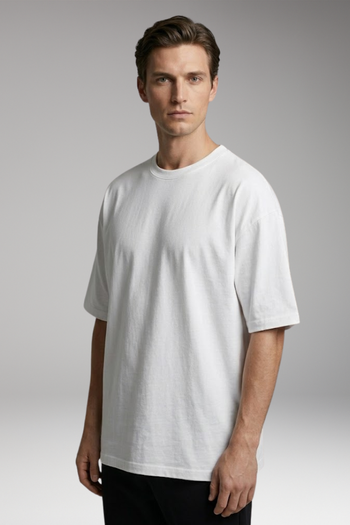 Men’s Oversized T-Shirt with Round Neck and Short Sleeves