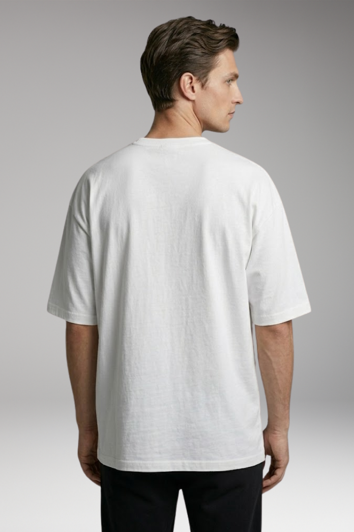 Men’s Oversized T-Shirt with Round Neck and Short Sleeves