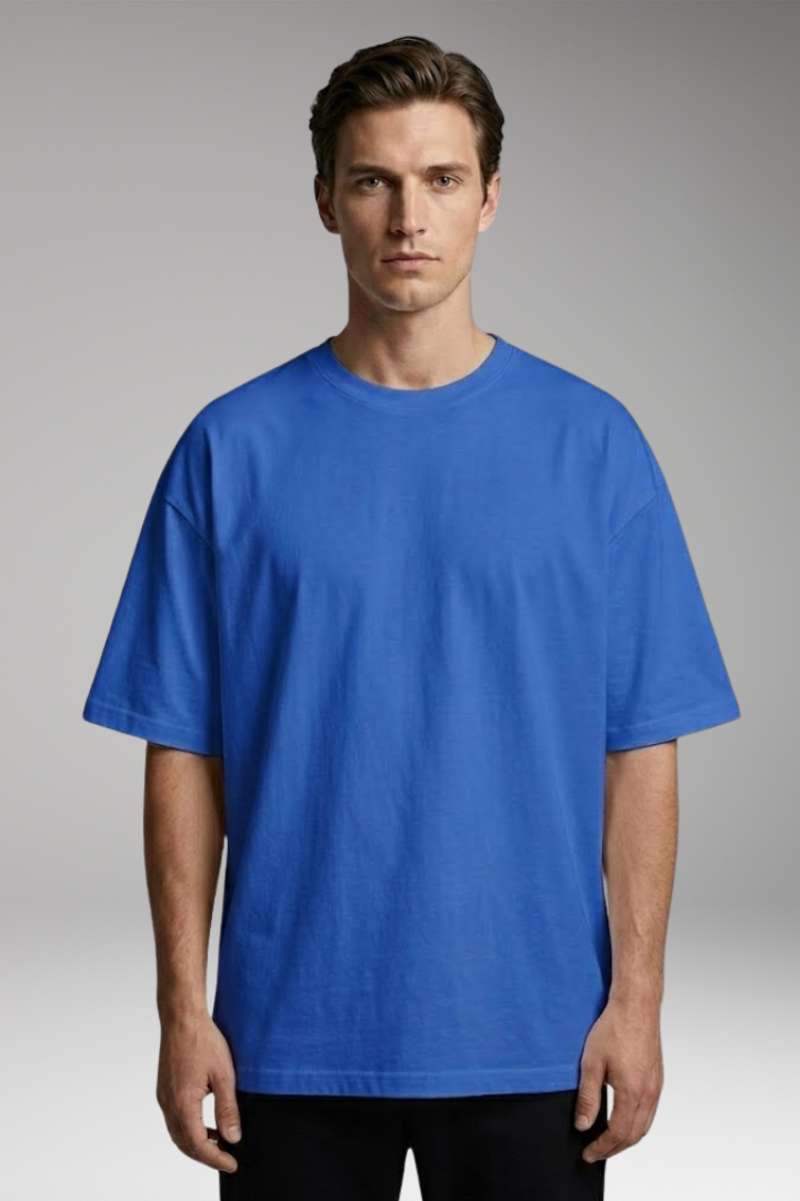 Men’s Oversized T-Shirt with Round Neck and Short Sleeves