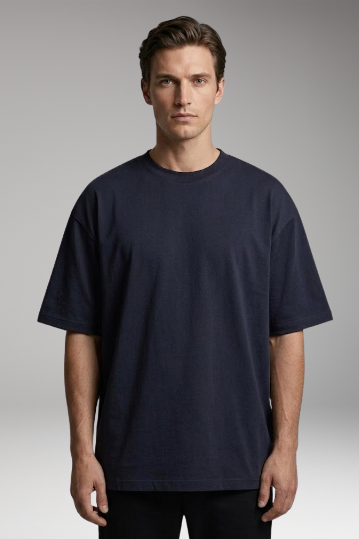 Men’s Oversized T-Shirt with Round Neck and Short Sleeves
