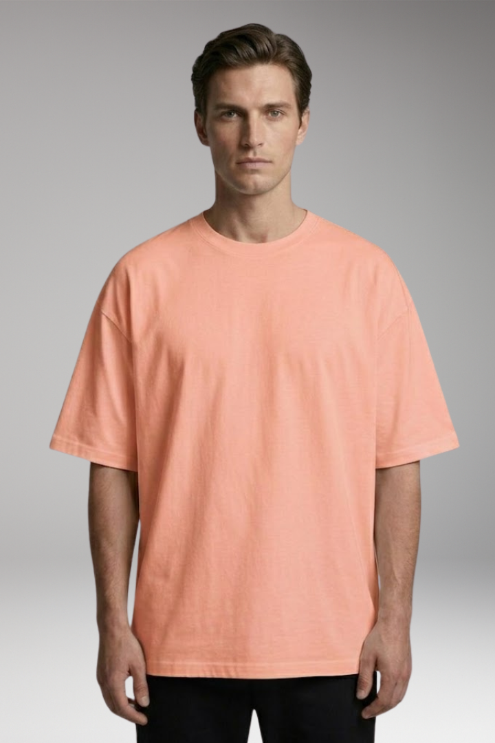 Men’s Oversized T-Shirt with Round Neck and Short Sleeves