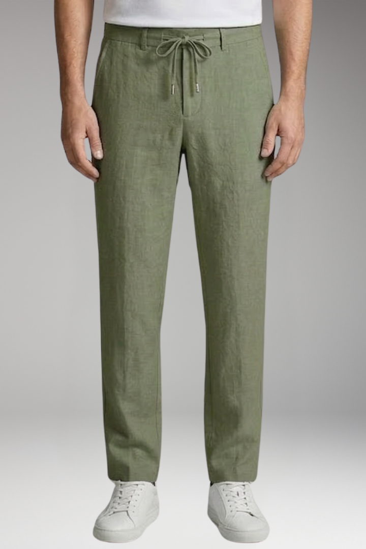Men’s Trousers with Drawstring Waist and Straight-Leg Design