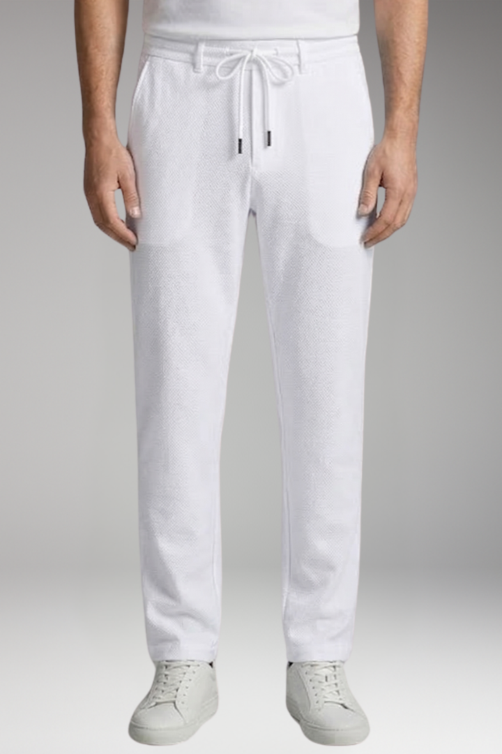 Men’s Trousers with Drawstring Waist and Straight-Leg Design