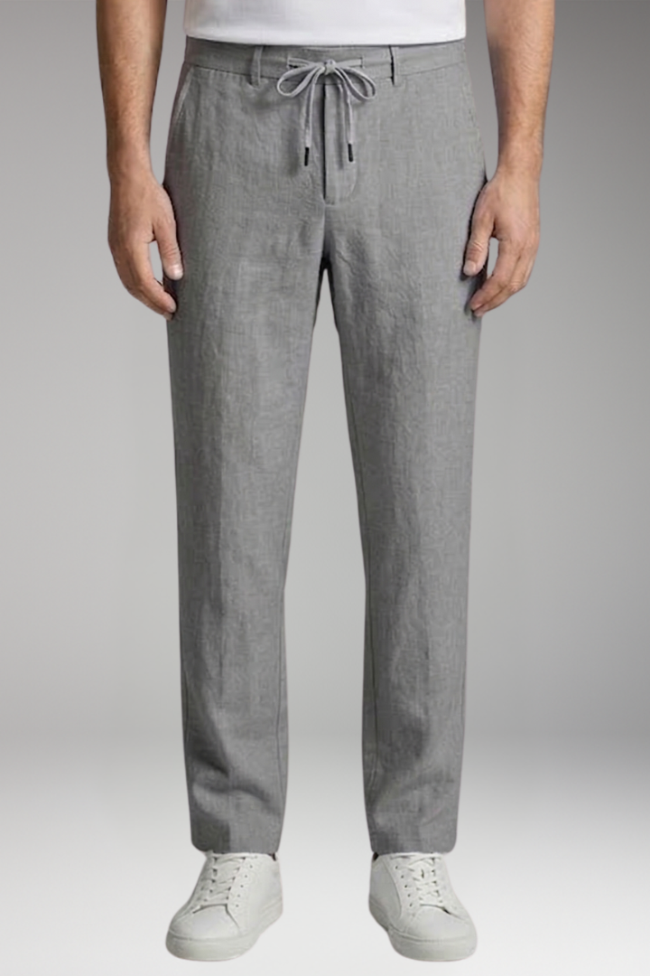 Men’s Trousers with Drawstring Waist and Straight-Leg Design