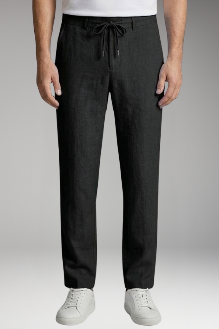 Men’s Trousers with Drawstring Waist and Straight-Leg Design