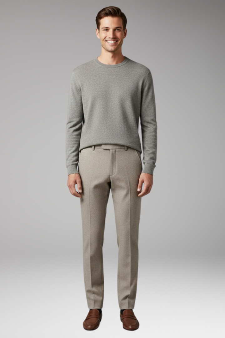 Men’s Trousers with Slim Legs and Standard Hem
