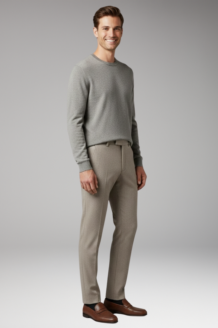 Men’s Trousers with Slim Legs and Standard Hem
