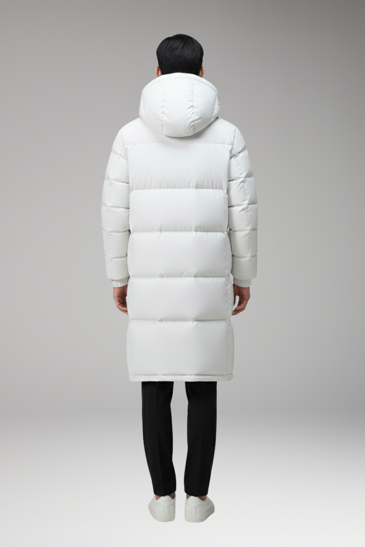 Men’s Parka with Hood and Multi-Pocket Design