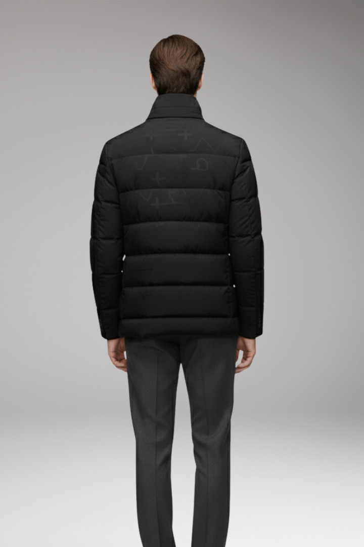 Men’s Parka with Inverted Collar and Zipper