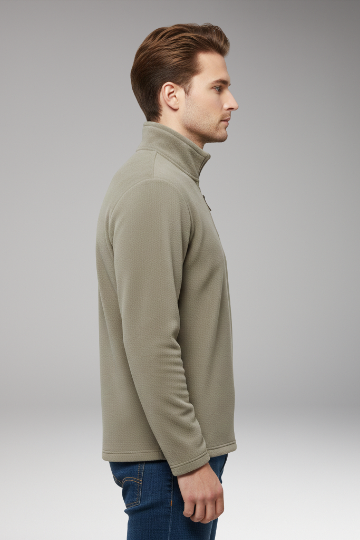 Men’s Pullover with Zip Closure and Fleece Lining