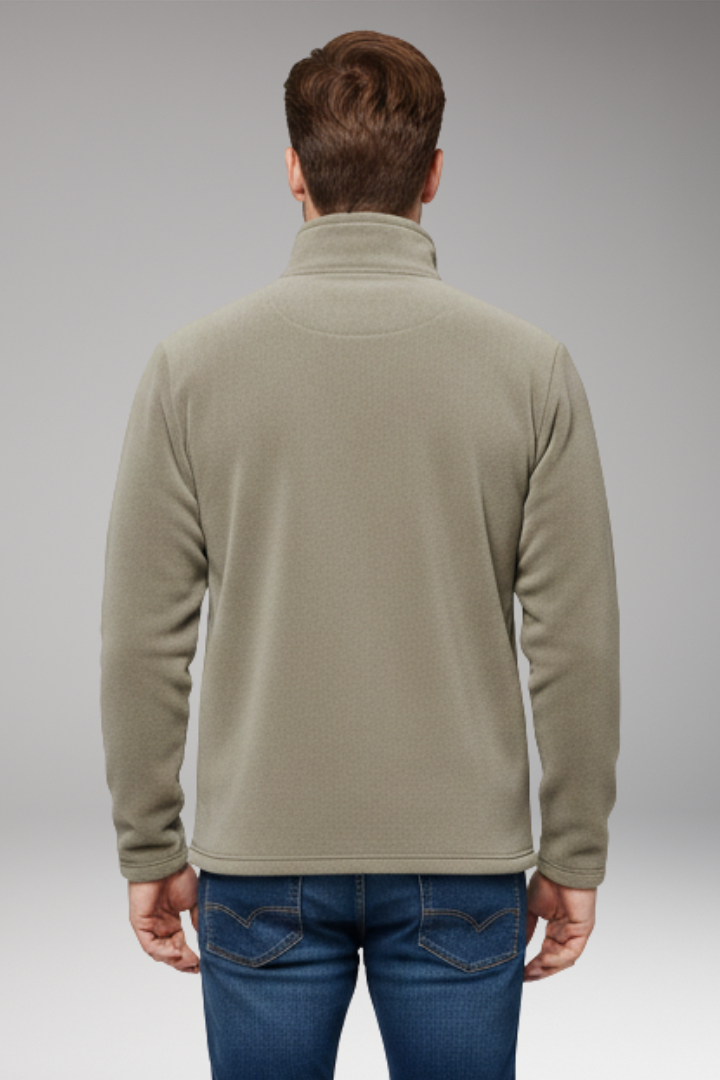 Men’s Pullover with Zip Closure and Fleece Lining
