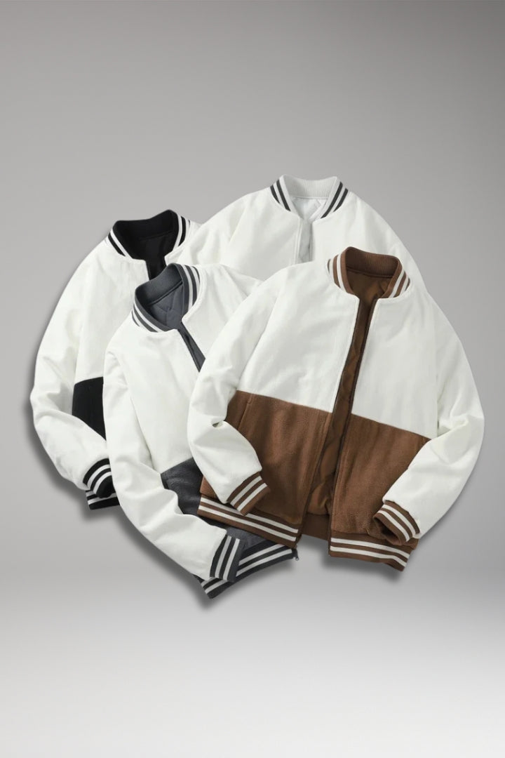 Men's Reversible Jacket with Dual-Style Design