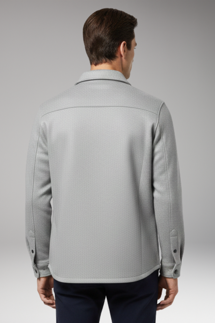 Men’s Shirt Jacket with Collar and Chest Pockets