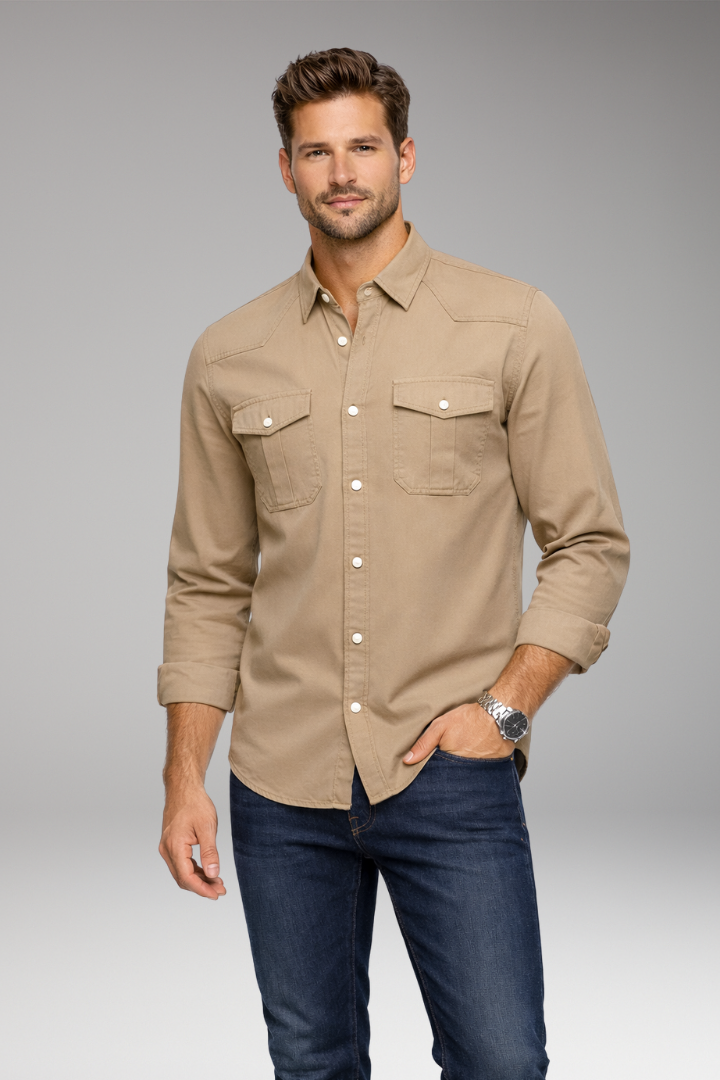 Men’s Shirt with Button Closure and Chest Pockets