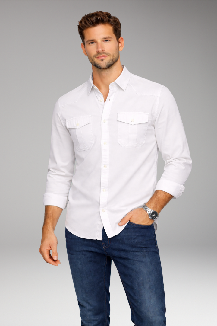 Men’s Shirt with Button Closure and Chest Pockets