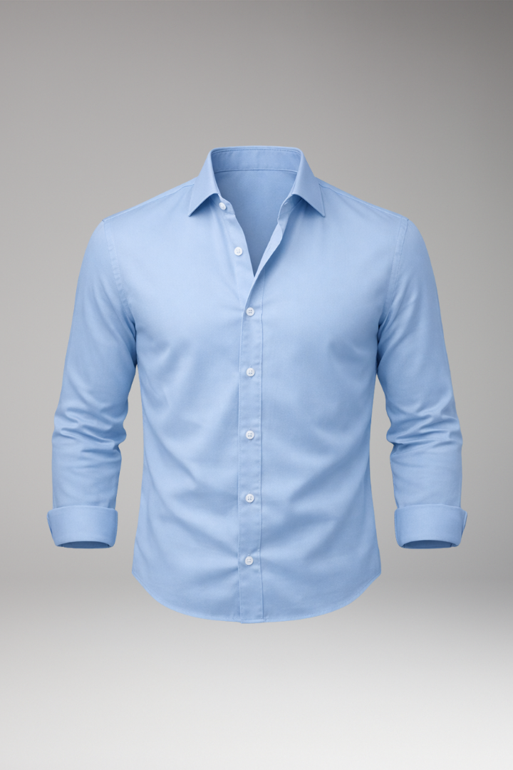 Men’s Shirt with Button Closure and Classic Collar