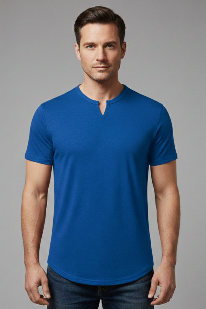 Men's Shirt with Button Fastening and Short Sleeves