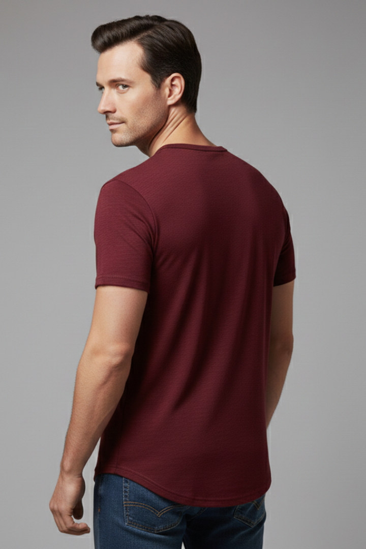 Men's Shirt with Button Fastening and Short Sleeves