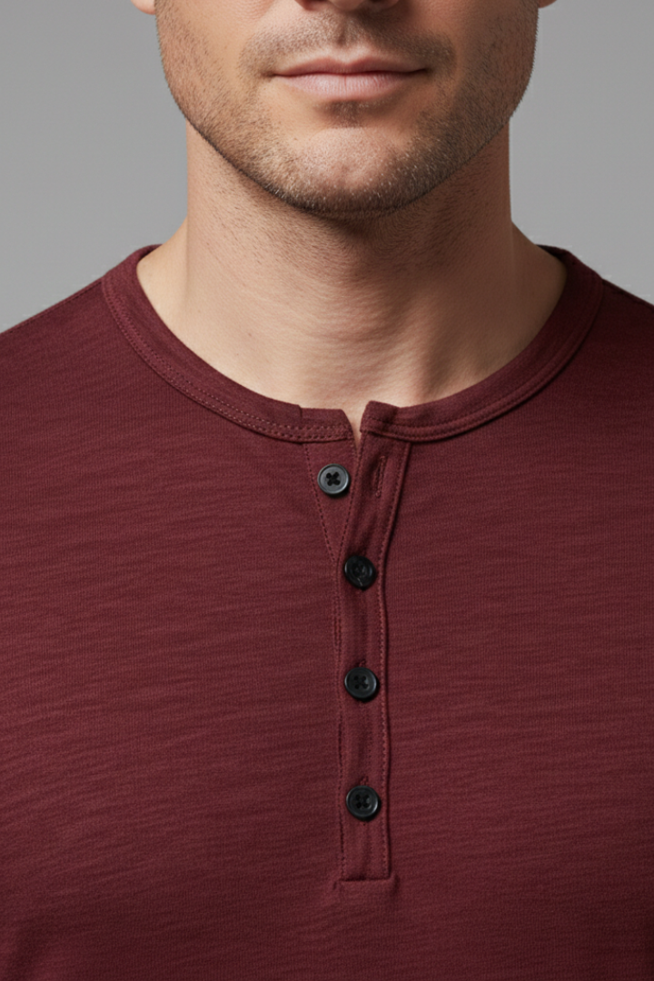 Men's Shirt with Button Fastening and Short Sleeves