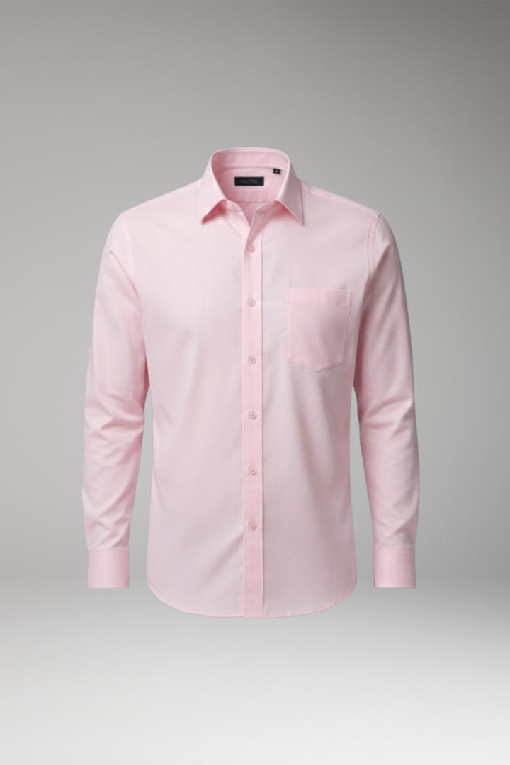 Men's Shirt with Button Placket and Chest Pocket
