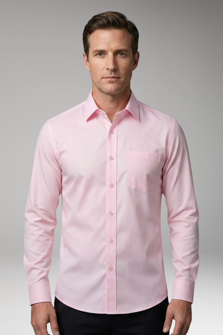 Men's Shirt with Button Placket and Chest Pocket