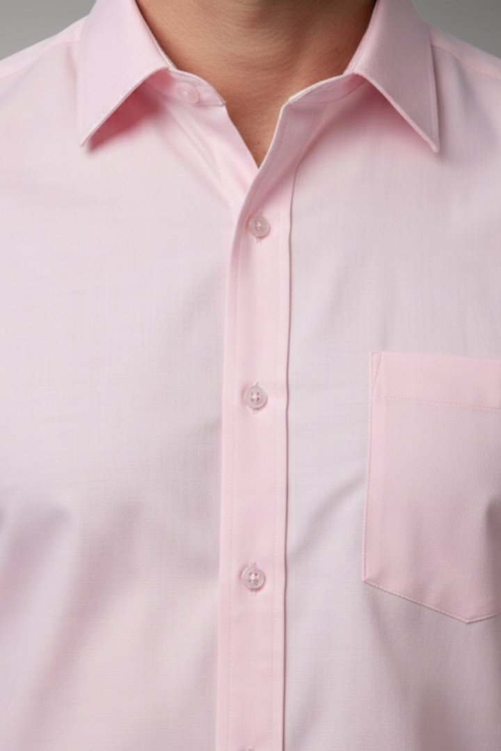 Men's Shirt with Button Placket and Chest Pocket
