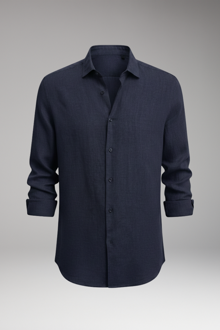 Men’s Shirt with Classic Collar and Button Fastening