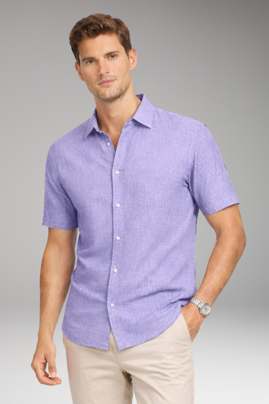 Men’s Shirt with Classic Collar and Button Placket