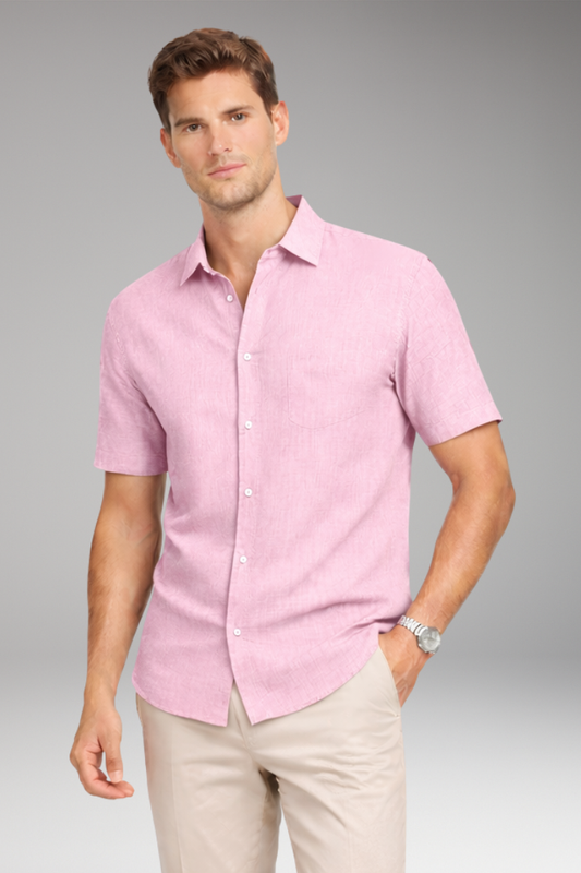 Men’s Shirt with Classic Collar and Button Placket