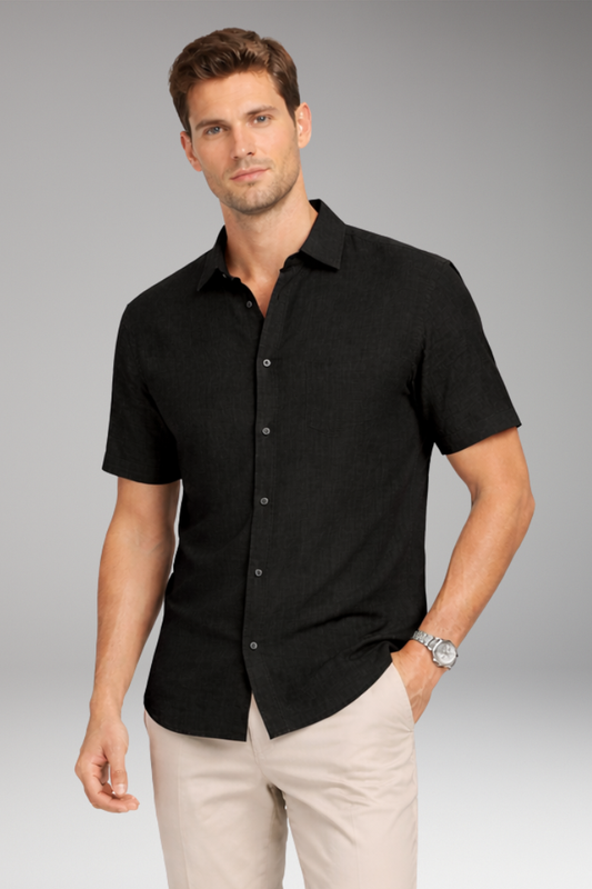 Men’s Shirt with Classic Collar and Button Placket
